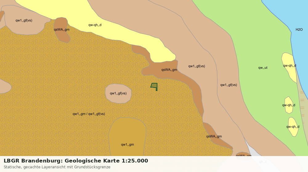Statische Kartenansicht: LBGR Brandenburg: Geologische Karte 1:25.000