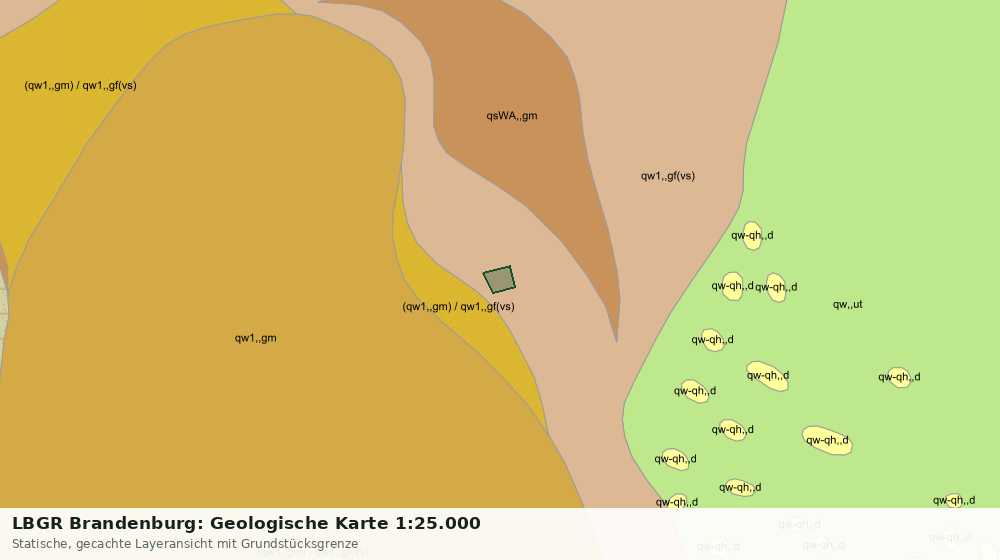 Statische Kartenansicht: LBGR Brandenburg: Geologische Karte 1:25.000