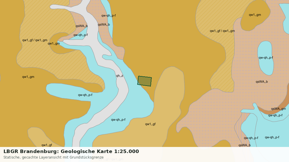 Statische Kartenansicht: LBGR Brandenburg: Geologische Karte 1:25.000