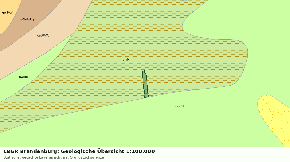 Statische Kartenansicht: LBGR Brandenburg: Geologische Übersicht 1:100.000