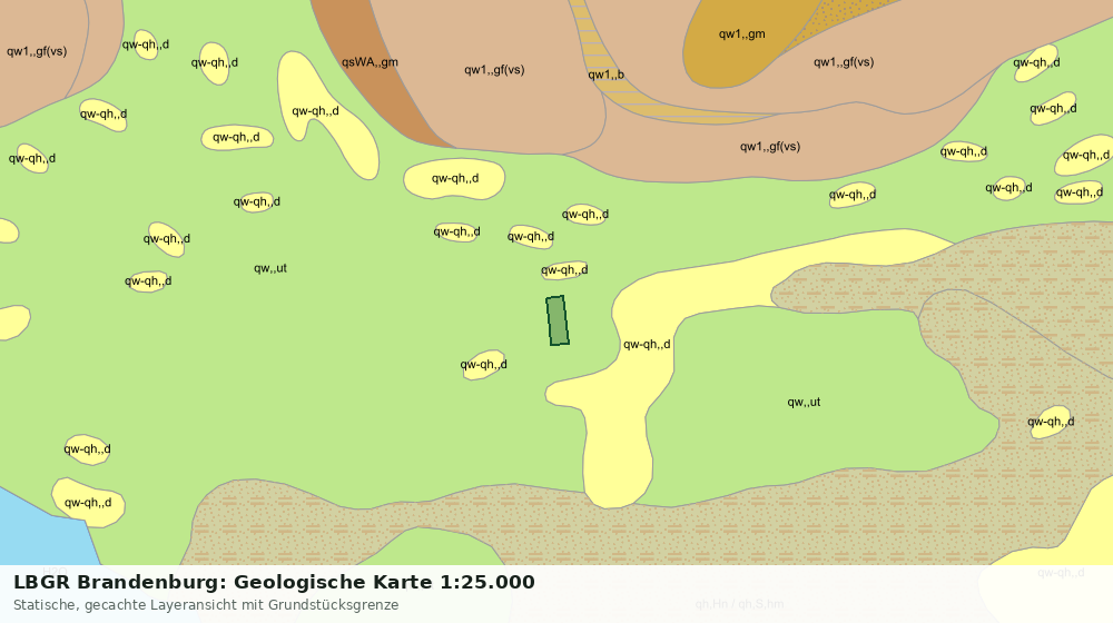 Statische Kartenansicht: LBGR Brandenburg: Geologische Karte 1:25.000