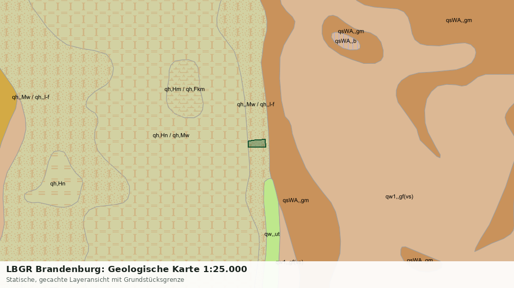 Statische Kartenansicht: LBGR Brandenburg: Geologische Karte 1:25.000
