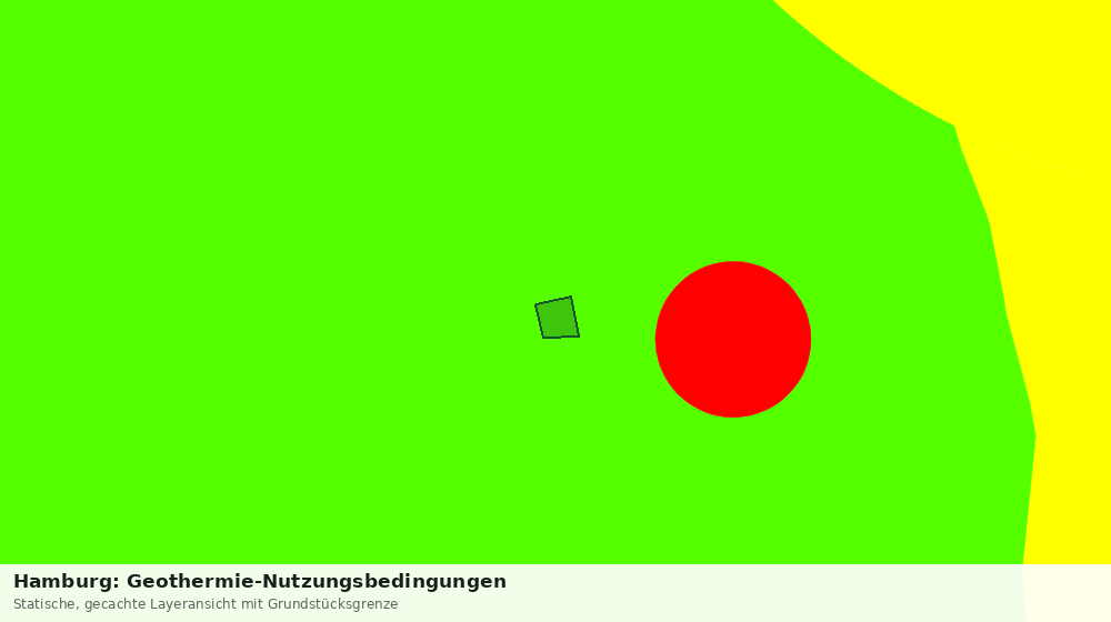 Statische Kartenansicht: Hamburg: Geothermie-Nutzungsbedingungen
