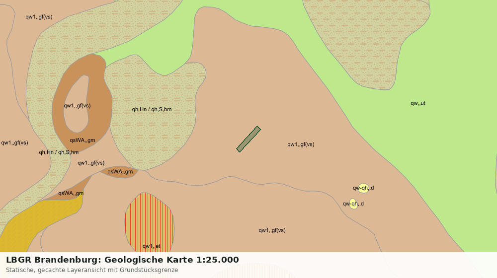 Statische Kartenansicht: LBGR Brandenburg: Geologische Karte 1:25.000