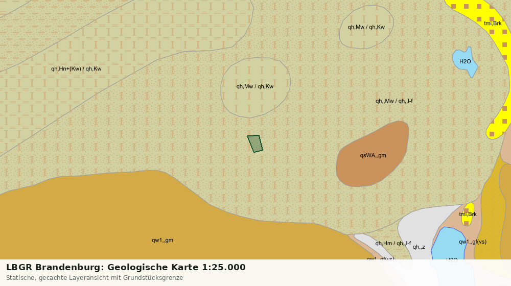 Statische Kartenansicht: LBGR Brandenburg: Geologische Karte 1:25.000