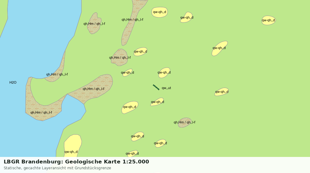 Statische Kartenansicht: LBGR Brandenburg: Geologische Karte 1:25.000