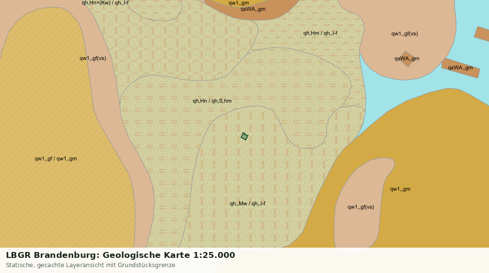 Statische Kartenansicht: LBGR Brandenburg: Geologische Karte 1:25.000