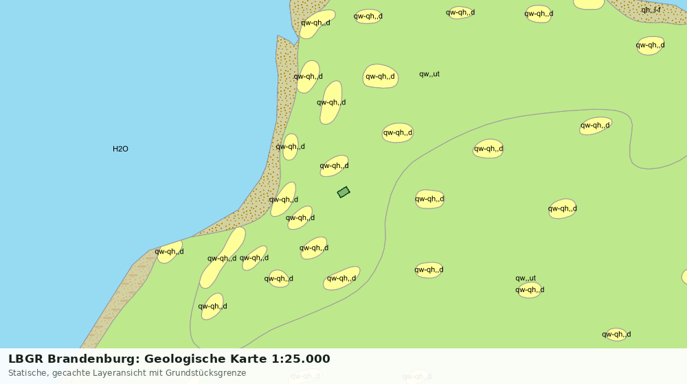 Statische Kartenansicht: LBGR Brandenburg: Geologische Karte 1:25.000