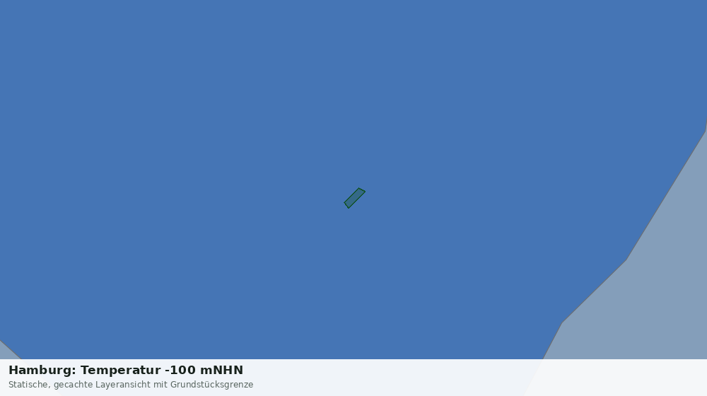 Statische Kartenansicht: Hamburg: Temperatur -100 mNHN