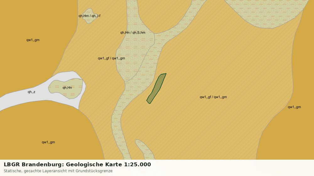 Statische Kartenansicht: LBGR Brandenburg: Geologische Karte 1:25.000