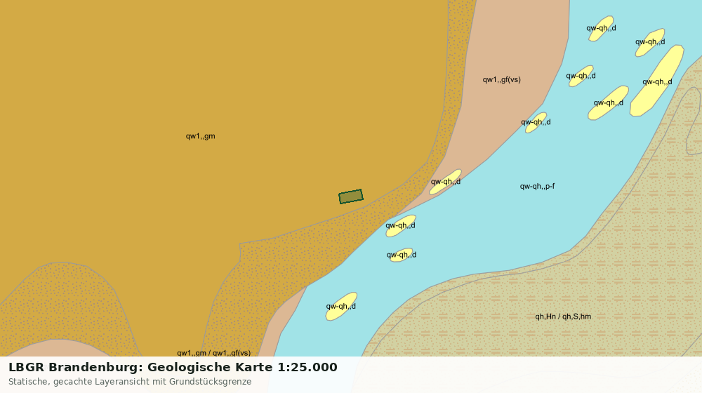 Statische Kartenansicht: LBGR Brandenburg: Geologische Karte 1:25.000