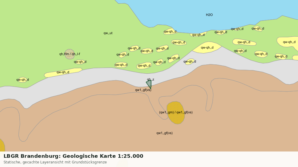 Statische Kartenansicht: LBGR Brandenburg: Geologische Karte 1:25.000