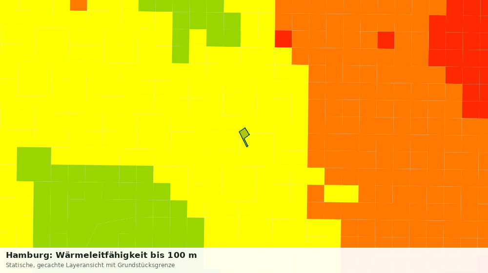 Statische Kartenansicht: Hamburg: Wärmeleitfähigkeit bis 100 m