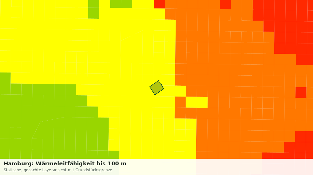 Statische Kartenansicht: Hamburg: Wärmeleitfähigkeit bis 100 m