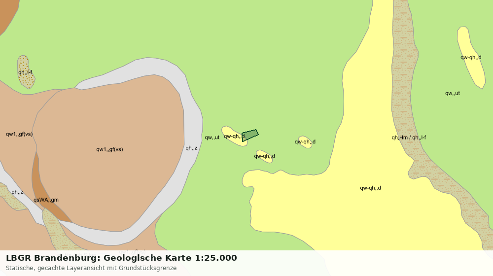 Statische Kartenansicht: LBGR Brandenburg: Geologische Karte 1:25.000
