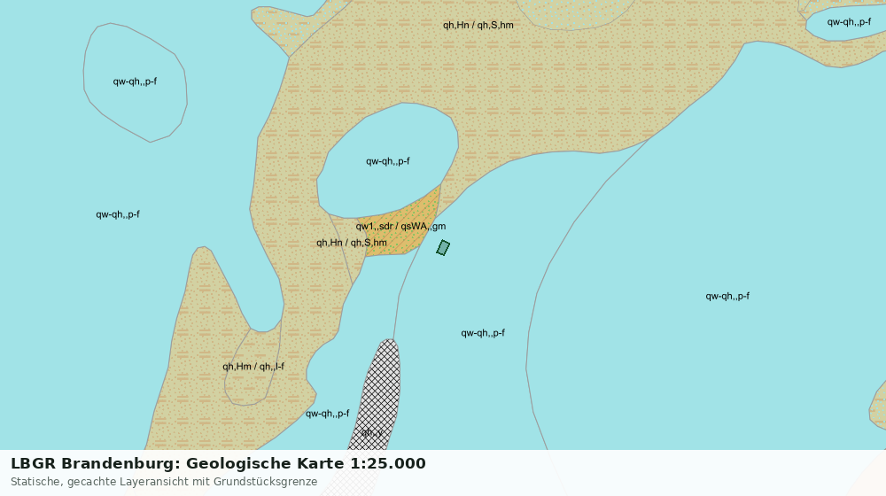 Statische Kartenansicht: LBGR Brandenburg: Geologische Karte 1:25.000