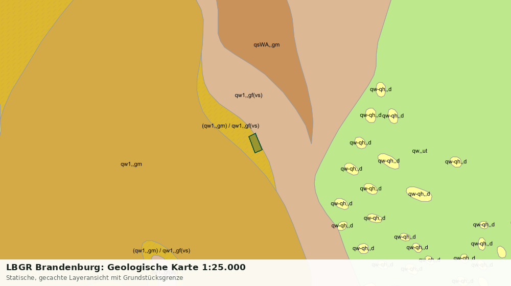 Statische Kartenansicht: LBGR Brandenburg: Geologische Karte 1:25.000