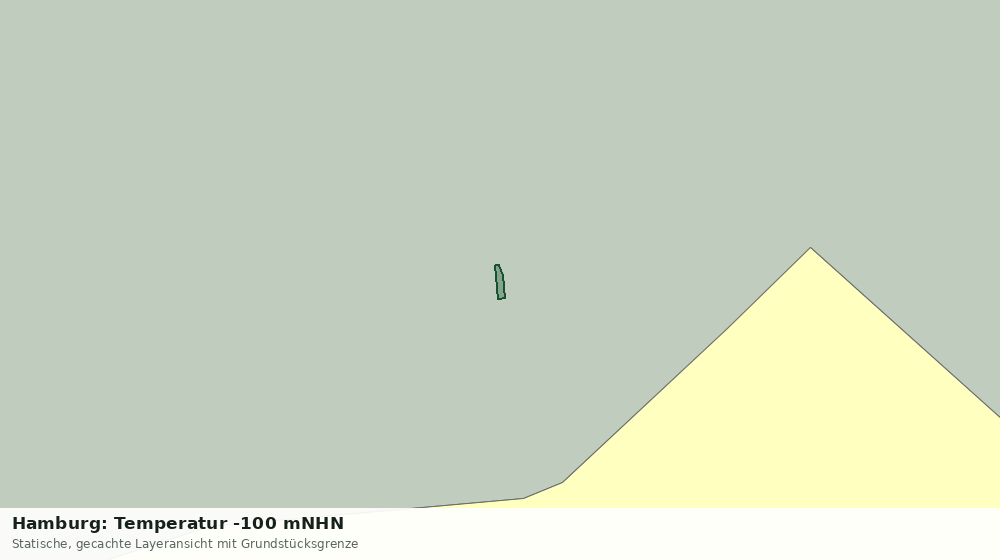 Statische Kartenansicht: Hamburg: Temperatur -100 mNHN