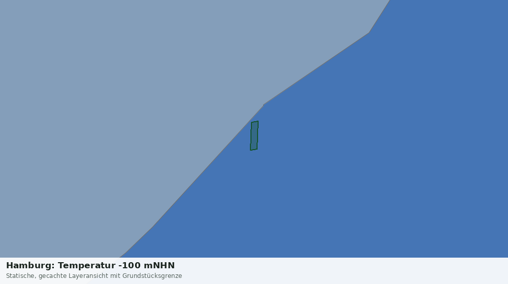 Statische Kartenansicht: Hamburg: Temperatur -100 mNHN