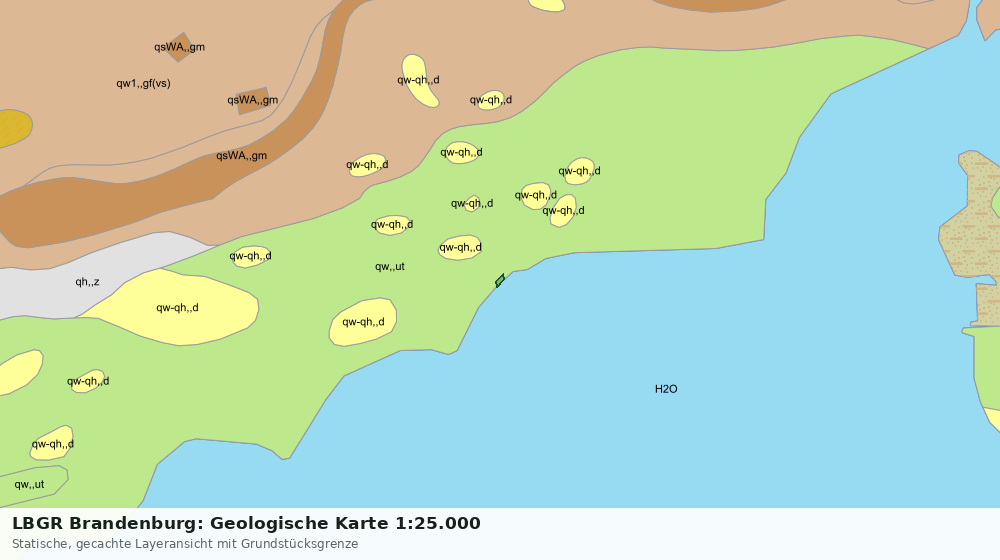 Statische Kartenansicht: LBGR Brandenburg: Geologische Karte 1:25.000