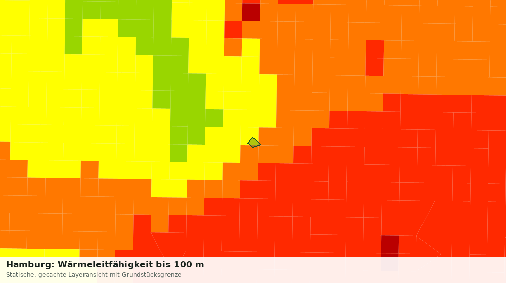 Statische Kartenansicht: Hamburg: Wärmeleitfähigkeit bis 100 m