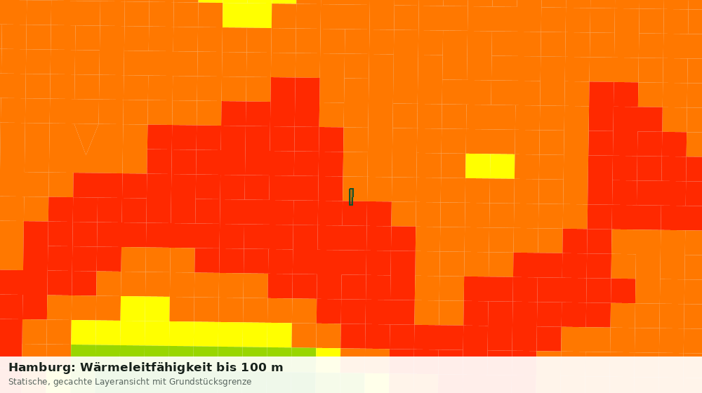 Statische Kartenansicht: Hamburg: Wärmeleitfähigkeit bis 100 m