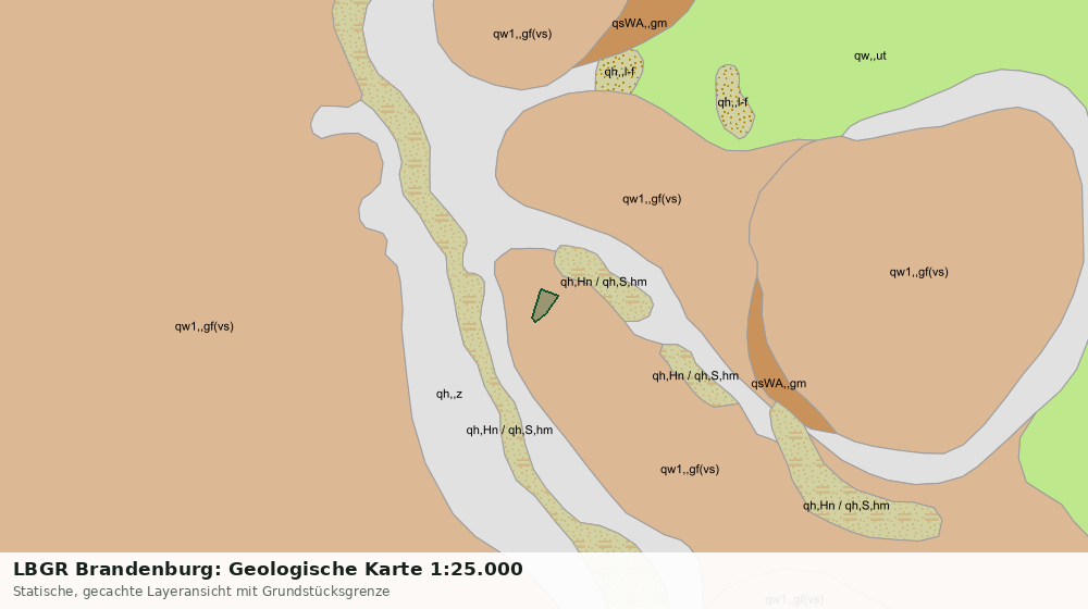 Statische Kartenansicht: LBGR Brandenburg: Geologische Karte 1:25.000