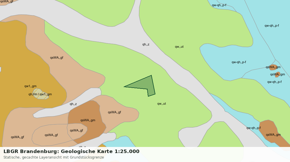 Statische Kartenansicht: LBGR Brandenburg: Geologische Karte 1:25.000