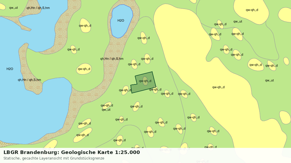 Statische Kartenansicht: LBGR Brandenburg: Geologische Karte 1:25.000
