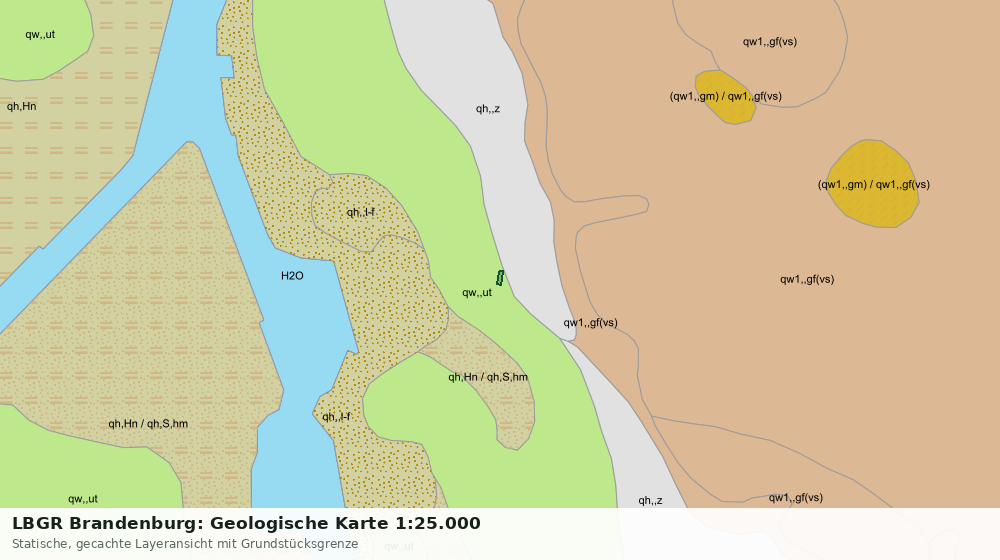 Statische Kartenansicht: LBGR Brandenburg: Geologische Karte 1:25.000