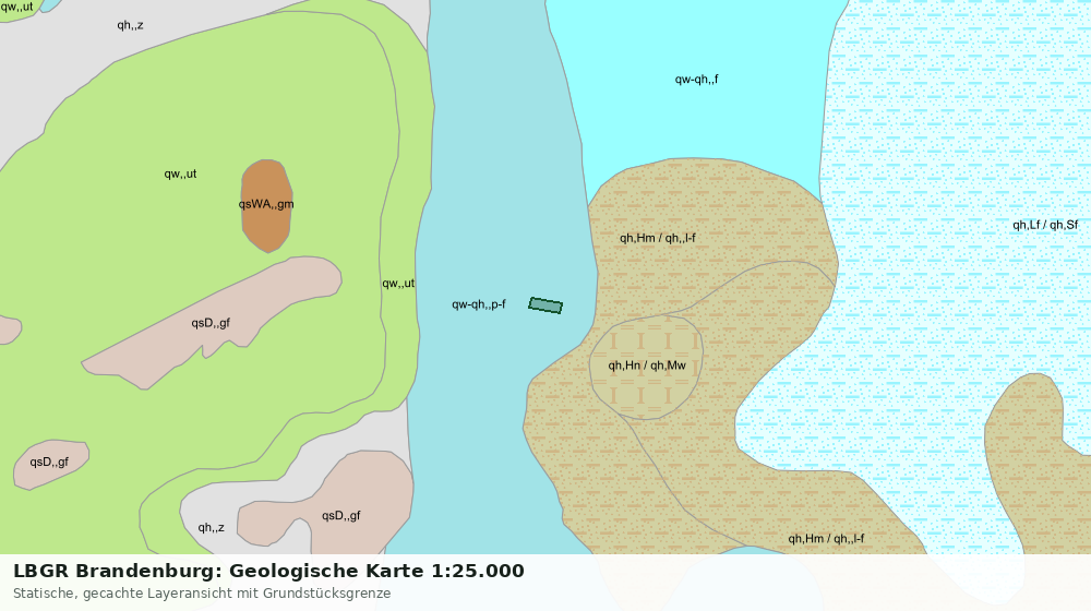 Statische Kartenansicht: LBGR Brandenburg: Geologische Karte 1:25.000