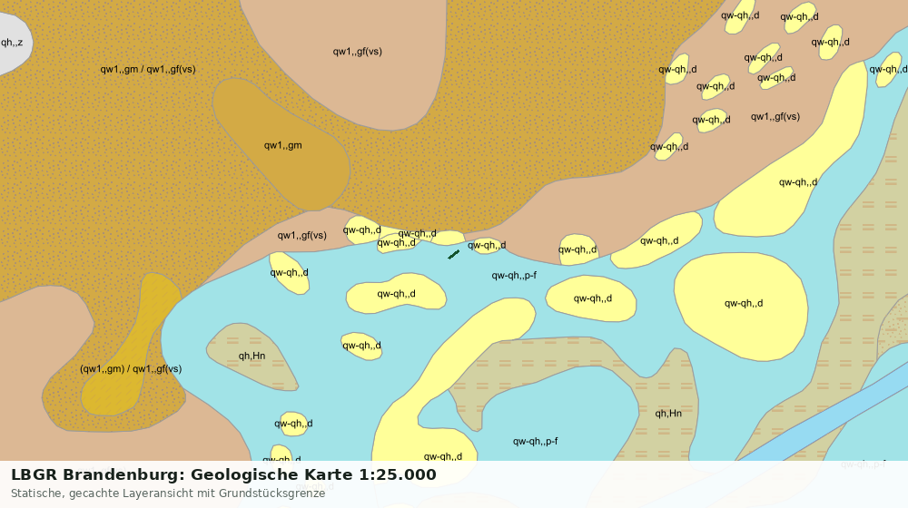 Statische Kartenansicht: LBGR Brandenburg: Geologische Karte 1:25.000