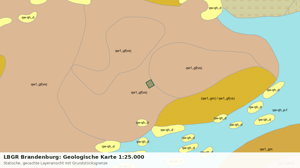 Statische Kartenansicht: LBGR Brandenburg: Geologische Karte 1:25.000