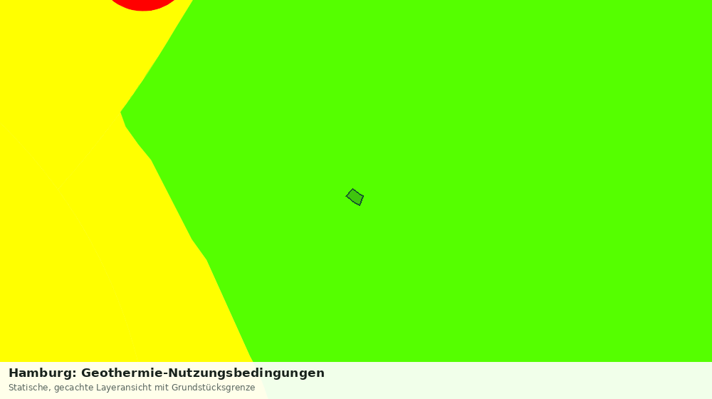 Statische Kartenansicht: Hamburg: Geothermie-Nutzungsbedingungen