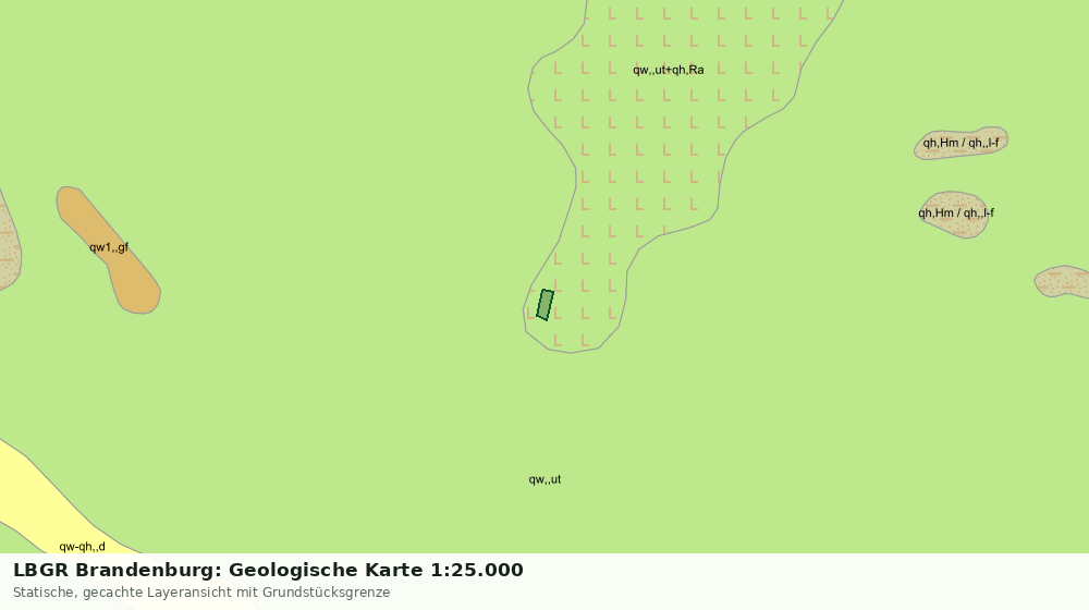 Statische Kartenansicht: LBGR Brandenburg: Geologische Karte 1:25.000