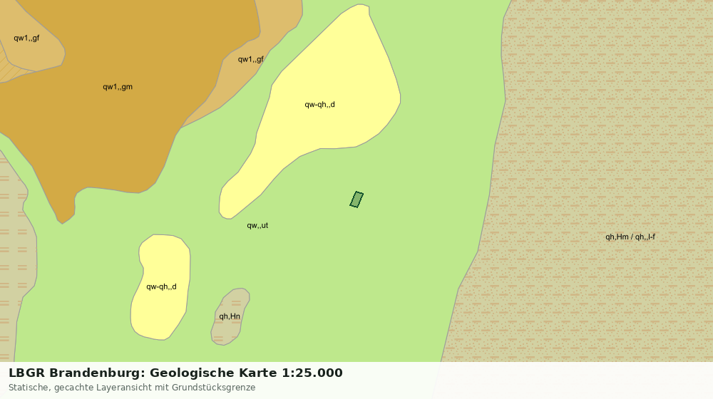 Statische Kartenansicht: LBGR Brandenburg: Geologische Karte 1:25.000