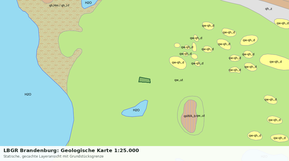 Statische Kartenansicht: LBGR Brandenburg: Geologische Karte 1:25.000