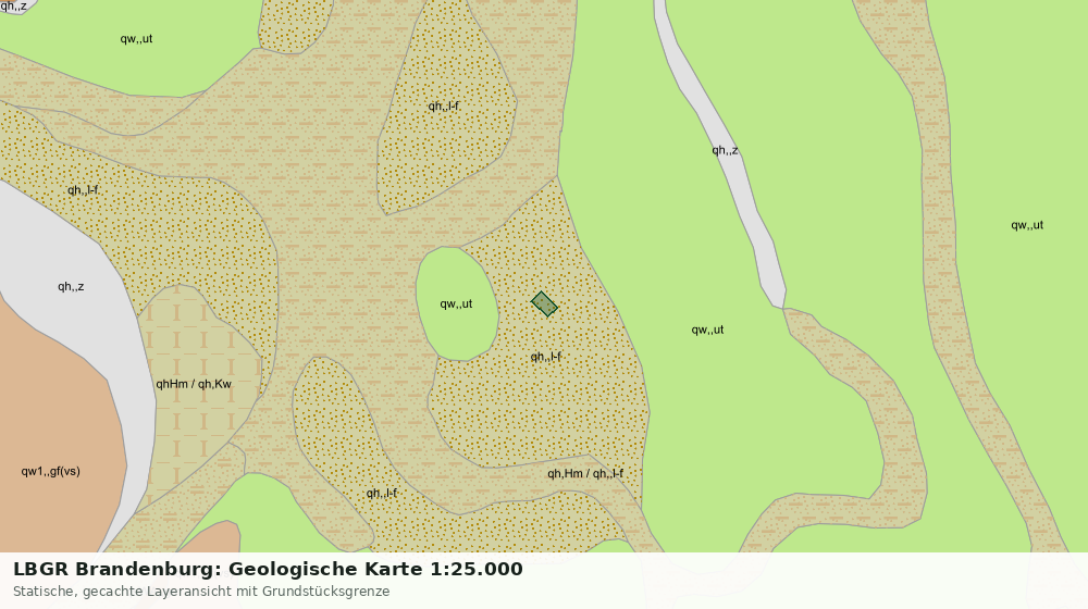 Statische Kartenansicht: LBGR Brandenburg: Geologische Karte 1:25.000