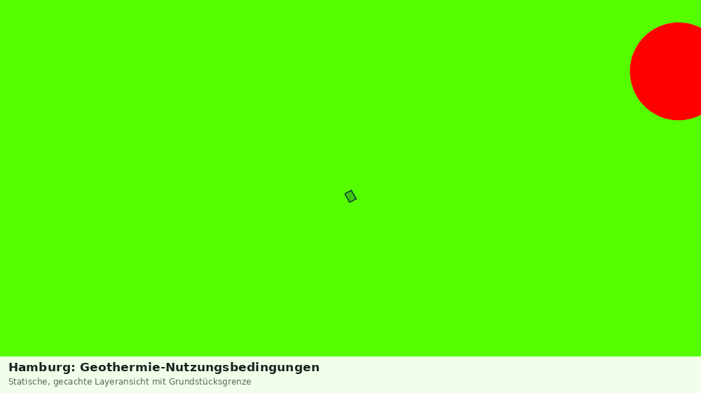 Statische Kartenansicht: Hamburg: Geothermie-Nutzungsbedingungen