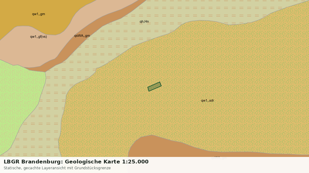 Statische Kartenansicht: LBGR Brandenburg: Geologische Karte 1:25.000