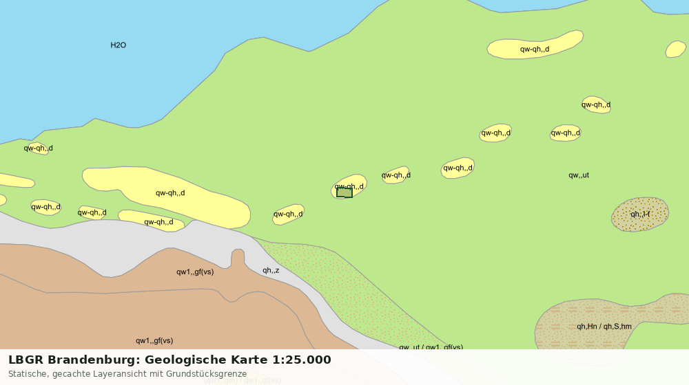 Statische Kartenansicht: LBGR Brandenburg: Geologische Karte 1:25.000