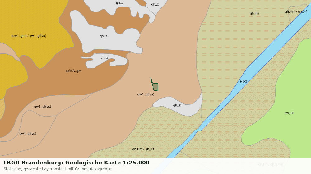 Statische Kartenansicht: LBGR Brandenburg: Geologische Karte 1:25.000
