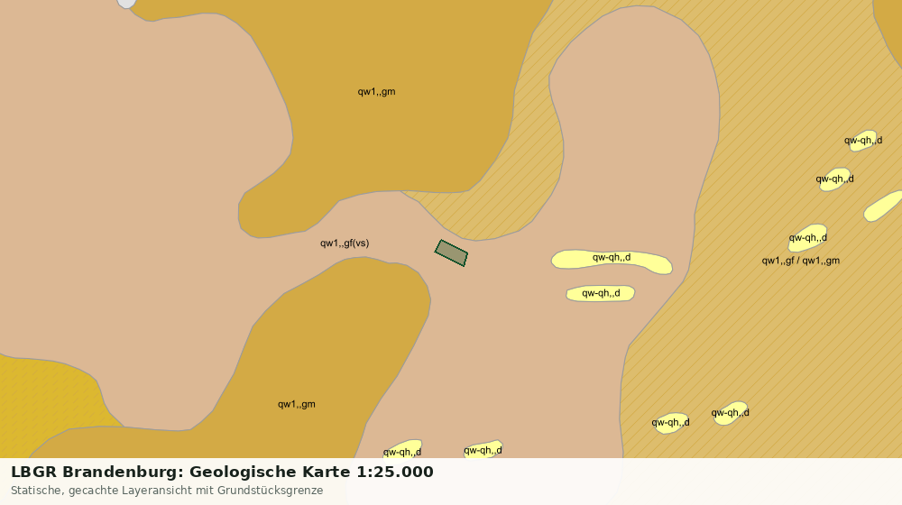 Statische Kartenansicht: LBGR Brandenburg: Geologische Karte 1:25.000