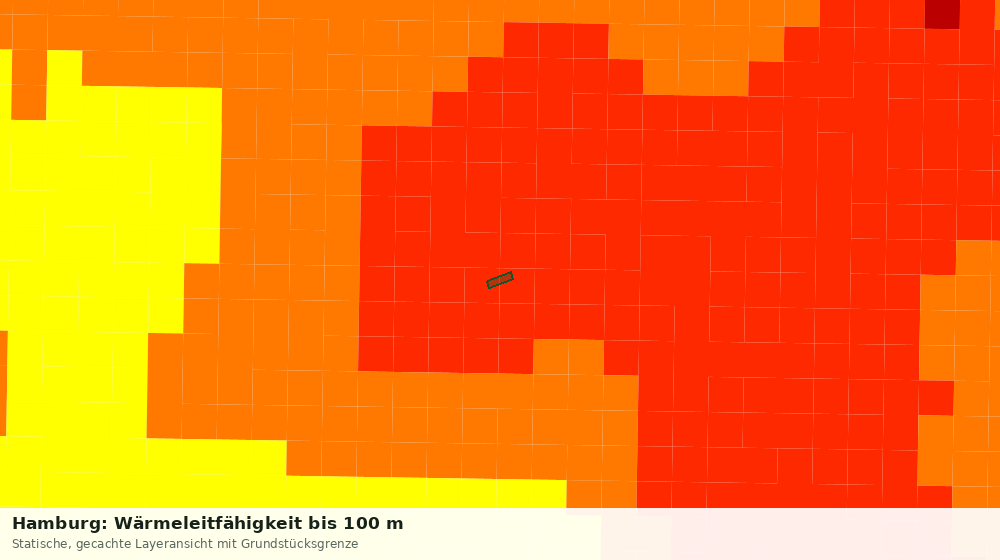 Statische Kartenansicht: Hamburg: Wärmeleitfähigkeit bis 100 m