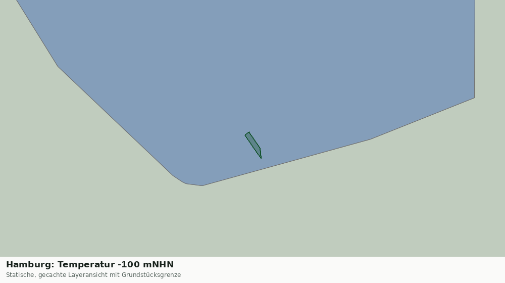 Statische Kartenansicht: Hamburg: Temperatur -100 mNHN