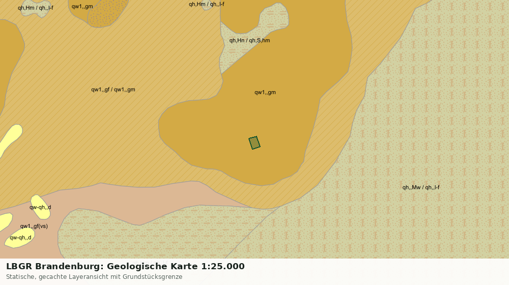 Statische Kartenansicht: LBGR Brandenburg: Geologische Karte 1:25.000