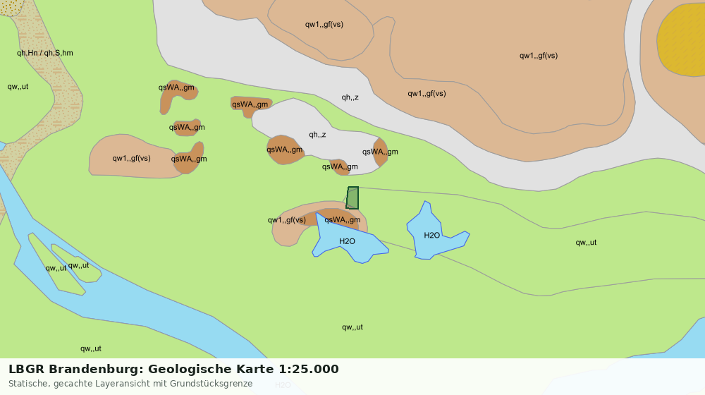 Statische Kartenansicht: LBGR Brandenburg: Geologische Karte 1:25.000