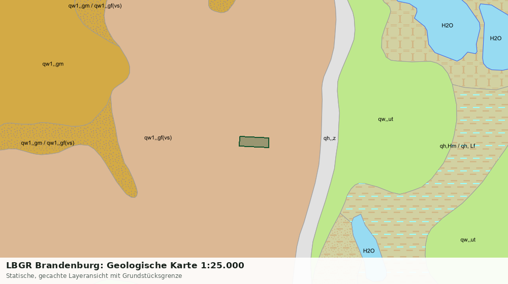 Statische Kartenansicht: LBGR Brandenburg: Geologische Karte 1:25.000
