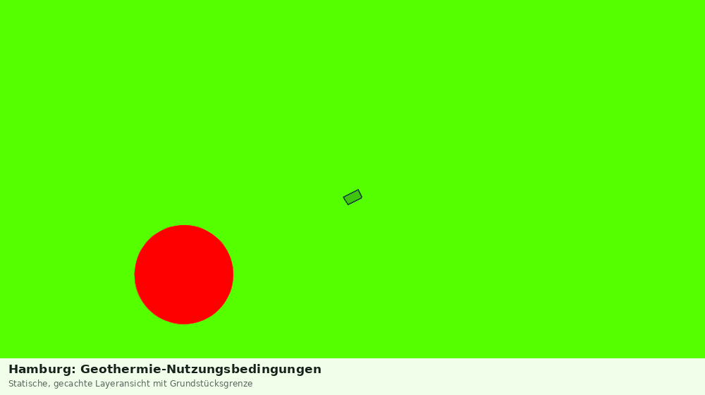 Statische Kartenansicht: Hamburg: Geothermie-Nutzungsbedingungen