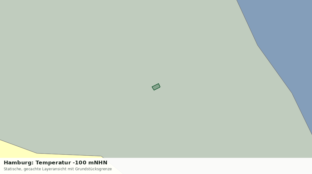 Statische Kartenansicht: Hamburg: Temperatur -100 mNHN